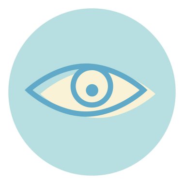 Beyaz arka planda insan gözü, illüstrasyon, vektör..