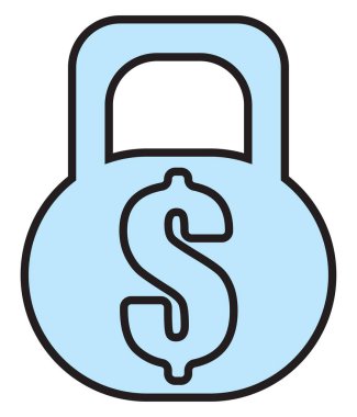 Beyaz arka planda dolar işareti halteri, illüstrasyon, vektör.