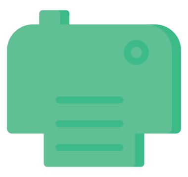 Beyaz arkaplanda faks kişisi, illüstrasyon, vektör.