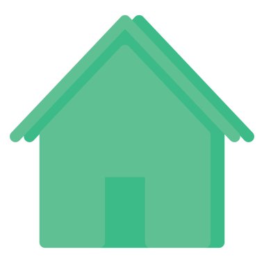 Beyaz arkaplanda ana sayfa simgesi, illüstrasyon, vektör.