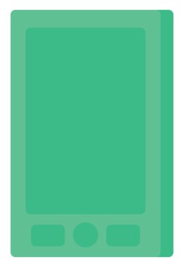 Beyaz arkaplanda telefon iletişim uygulaması simgesi, illüstrasyon, vektör.