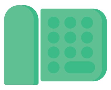 Beyaz arkaplanda telefon uygulaması, illüstrasyon, vektör tuşla.