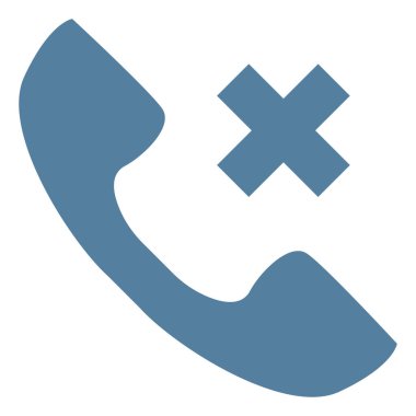 Dağıtım çağrısı reddedildi, beyaz arka planda illüstrasyon, vektör.