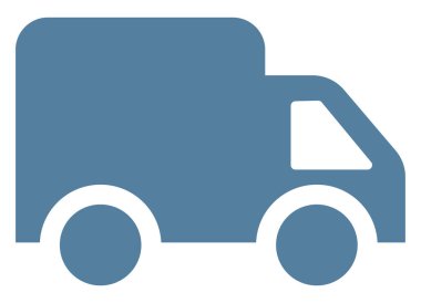 Teslimat kamyonu, illüstrasyon, vektör, beyaz arka planda..