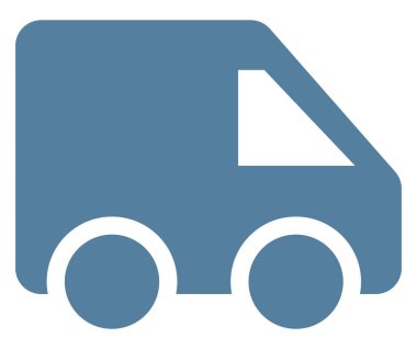 Teslimat minibüsü, illüstrasyon, vektör, beyaz arka planda..