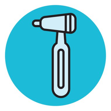 Beyaz arkaplanda diş inceleme aracı, illüstrasyon, vektör.