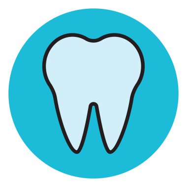 Sağlıklı diş, illüstrasyon, vektör, beyaz arka planda..