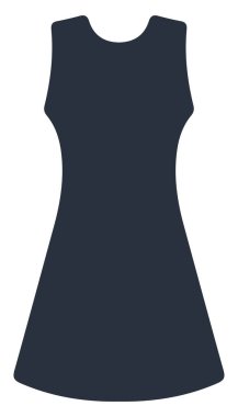 Beyaz arkaplanda bir çizgi elbisesi, illüstrasyon, vektör.