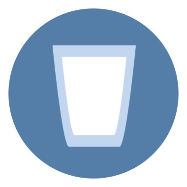 Beyaz arka planda bir bardak süt, illüstrasyon, vektör..