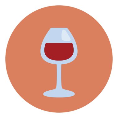 Beyaz arka planda kırmızı şarap, illüstrasyon, vektör..