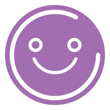 Beyaz arkaplanda mutlu ifade, illüstrasyon, vektör.