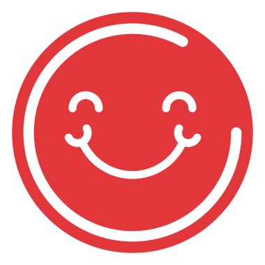 Beyaz arkaplanda tatmin edilmiş ifade, illüstrasyon, vektör.