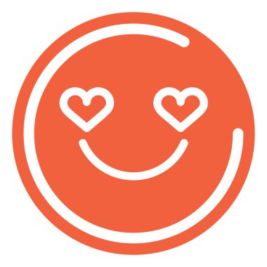 Kalp gözü simgesi, illüstrasyon, vektör, beyaz arkaplanda.