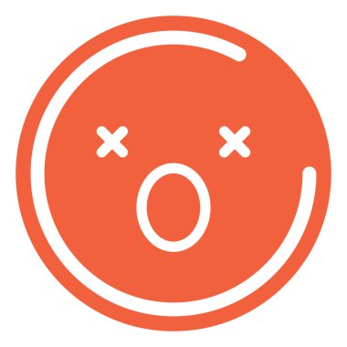 Beyaz arka planda şaşırmış ifade, illüstrasyon, vektör.