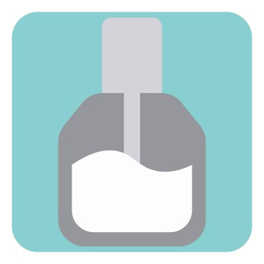 Beyaz arka planda beyaz tırnak cilası, illüstrasyon, vektör..