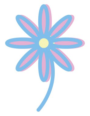 Beyaz arkaplanda pembe lale, illüstrasyon, vektör..