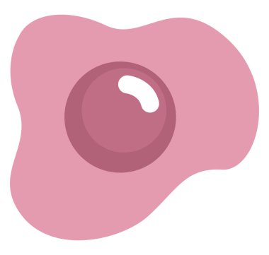 Kızarmış yumurta, illüstrasyon, vektör, beyaz arka planda..