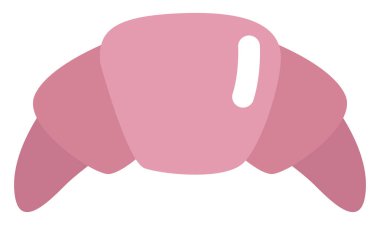 Tatlı kruvasan, illüstrasyon, vektör, beyaz arka planda..