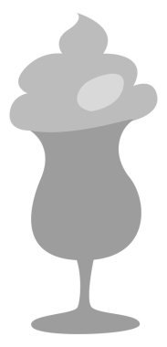 Krem şanti, illüstrasyon, vektör, beyaz arka planda tatlı kuyruk..