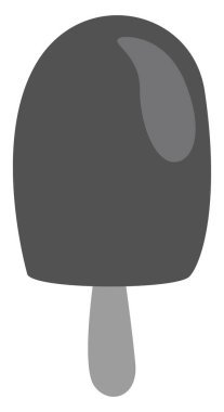 Çikolatalı dondurma, illüstrasyon, vektör, beyaz arka planda..