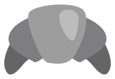 Kahvaltı kruvasanı, illüstrasyon, vektör, beyaz arka planda..