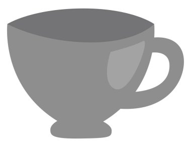 Küçük porselen bardakta kahve, illüstrasyon, vektör, beyaz arka plan..