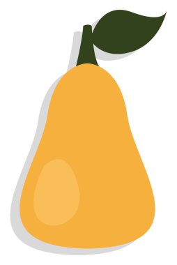 Sarı armut, illüstrasyon, vektör, beyaz arkaplan.