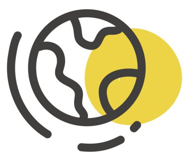 Dünya gezegeni, illüstrasyon, vektör, beyaz arka planda.