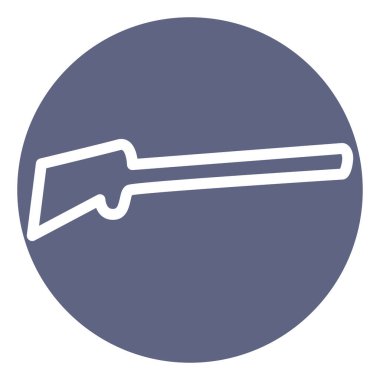 Beyaz arkaplanda basit bir silah, illüstrasyon, vektör..