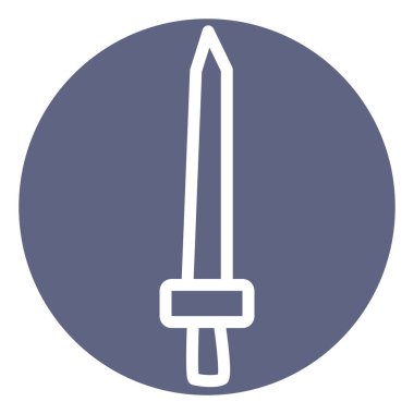 Keskin kılıç, illüstrasyon, vektör, beyaz arkaplanda.