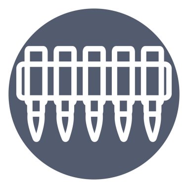 Beyaz arka planda kurşun kemeri, illüstrasyon, vektör..