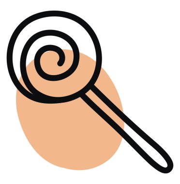 Cadılar Bayramı lolipopu, illüstrasyon, vektör, beyaz arka planda.