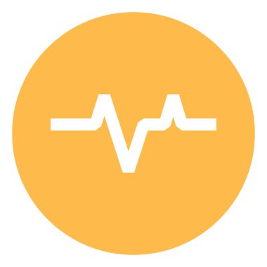 Beyaz arka planda kalp atışı monitörü, illüstrasyon, vektör..