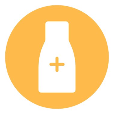 İlaç şişesi, illüstrasyon, vektör, beyaz arka planda..