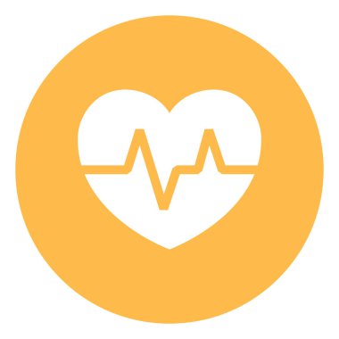 Beyaz arka planda kalp atışı monitörü, illüstrasyon, vektör..