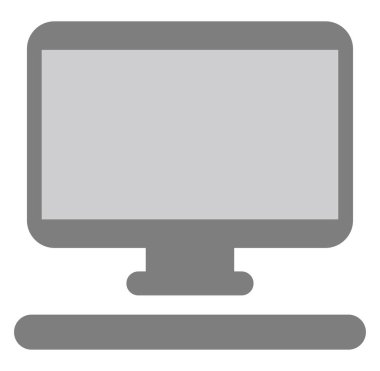 Hastane bilgisayarı, illüstrasyon, vektör, beyaz arka planda..