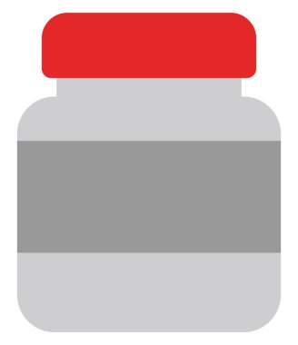 İlaç şişesi, illüstrasyon, vektör, beyaz arka planda..