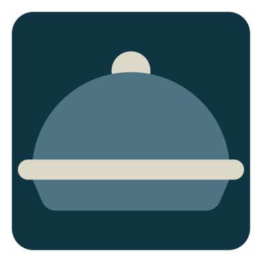 Otel servisi yemeği, illüstrasyon, vektör, beyaz arka planda..