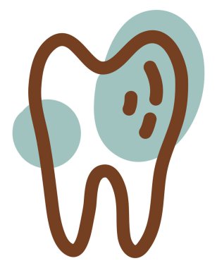 İnsan dişi, illüstrasyon, vektör, beyaz arka planda..