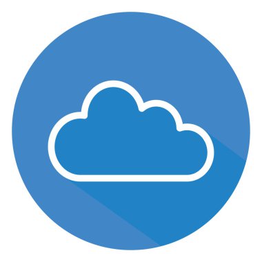 Beyaz arkaplanda mavi simge, illüstrasyon, vektör.