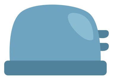 Mavi tost makinesi, illüstrasyon, vektör, beyaz arkaplanda..