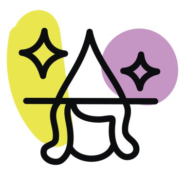 Sihirli kadın, illüstrasyon, vektör, beyaz arka planda.