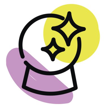 Sihirli kase, illüstrasyon, vektör, beyaz arka planda..