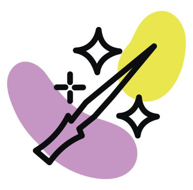 Sihirli değnek, illüstrasyon, vektör, beyaz arka planda.