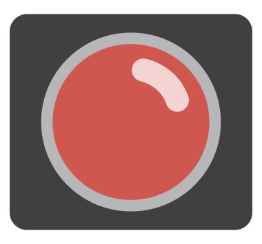 Beyaz arkaplanda kırmızı göz farı, illüstrasyon, vektör.