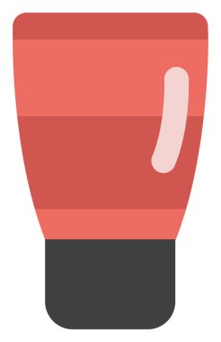 Beyaz arka planda kırmızı el kremi, illüstrasyon, vektör..