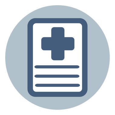 Beyaz zemin üzerinde tıbbi sorular, illüstrasyon, vektör.