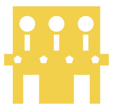 Beyaz arka planda ulusal anıt, illüstrasyon, vektör.