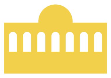 Beyaz arka planda eski bir anıt, illüstrasyon, vektör.