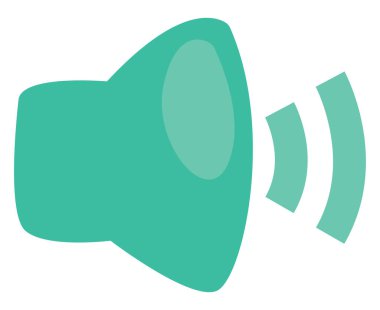 Beyaz arkaplanda oyuncu sesi, illüstrasyon, vektör.